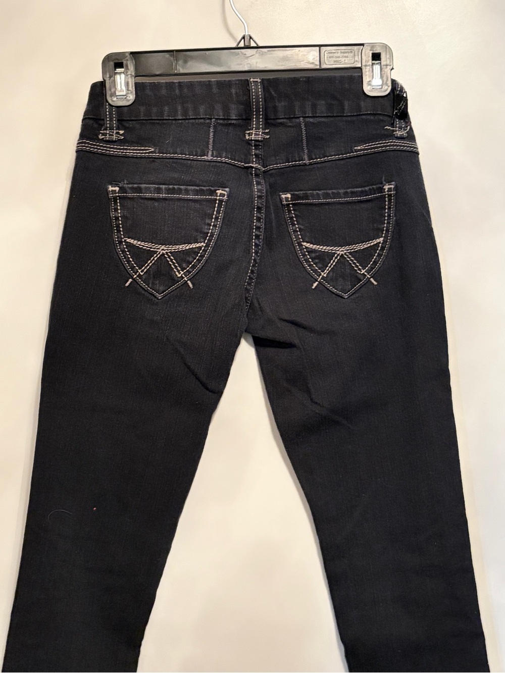 Y2K Black Jeans with Contrast Stitching